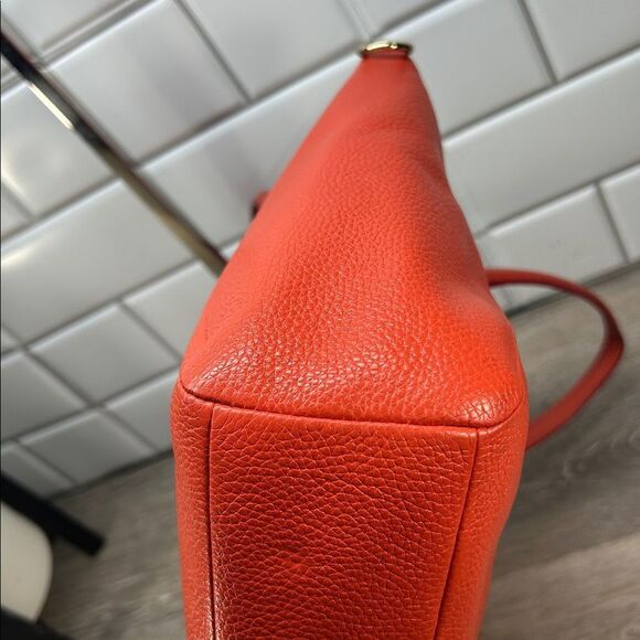 1336 Coach red orange leather handbag 244611336 - Picture 5 of 13
